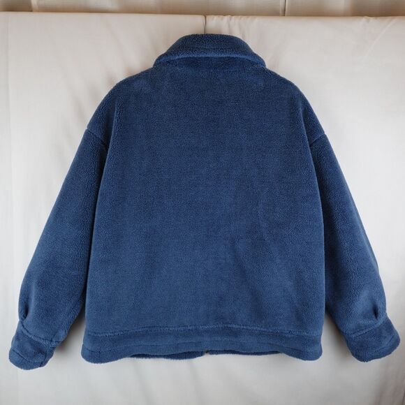 Pretty Little Thing Zip Up Jacket Women's Size 8 Blue Collared Fall Comfy School - Picture 14 of 15